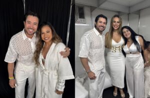 Reginaldo Sama prestigia Réveillon 2026 na Paulista e é recebido por Simone Mendes nos bastidores